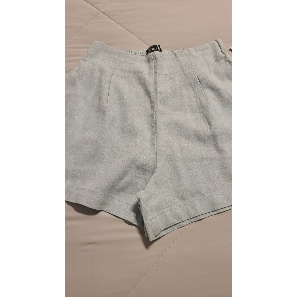 Streetwear Society Seafoam Green Linen‎ Shorts Pockets Size Small
